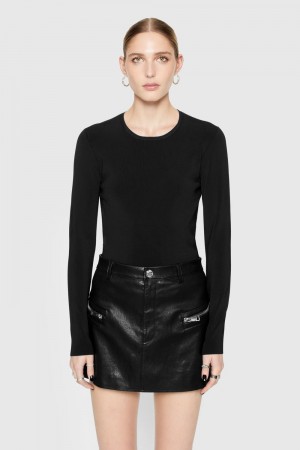 Black Rebecca Minkoff Bonnie Long Sleeve | NKCFV-4268