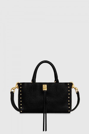 Black Rebecca Minkoff Darren Top Handle Crossbody | DUNTS-0584