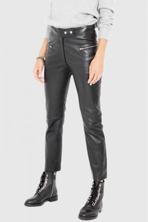 Black Rebecca Minkoff Poppy Leather Legging | SGPHE-1278