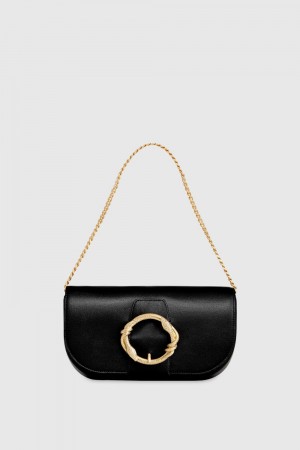 Black Rebecca Minkoff Snake Ring Crossbody | IOBNH-4507