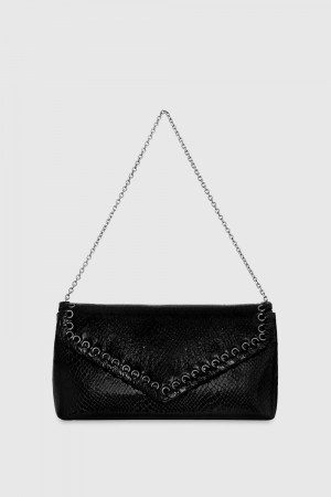 Black Rebecca Minkoff Whip Clutch | GBLXK-8126