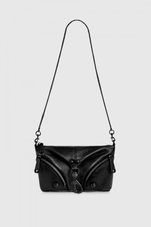 Black / Black Rebecca Minkoff Mini Julian Crossbody | YAFGH-6320