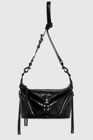 Black / Black Rebecca Minkoff Small Julian Crossbody | NYCTE-8350