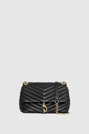 Black / Light Gold Rebecca Minkoff Edie Crossbody | RATUV-0714