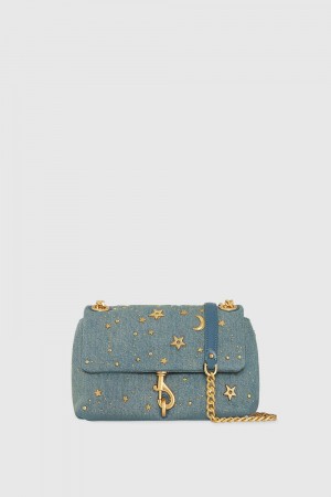 Blue Rebecca Minkoff Edie Crossbody With Celestial Studs | FQLAK-8067