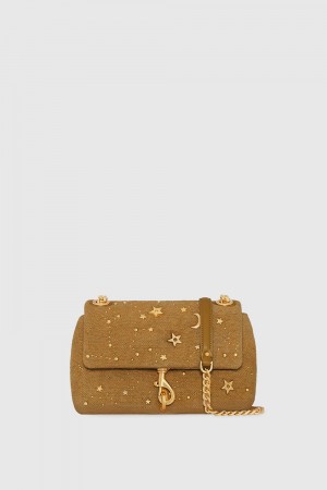 Dark Orange Rebecca Minkoff Edie Crossbody With Celestial Studs | BUDFT-5864