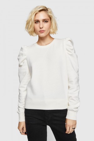 Ecru Rebecca Minkoff Janine Sweatshirt | AVZSM-5210