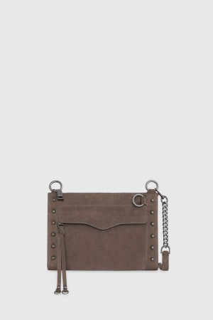 Grey Rebecca Minkoff M.A.B. Crossbody With Studs | XIOFM-7308