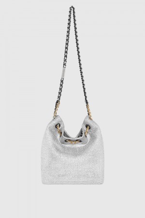 Silver Rebecca Minkoff Soft Bucket Bag | YVRAT-6852