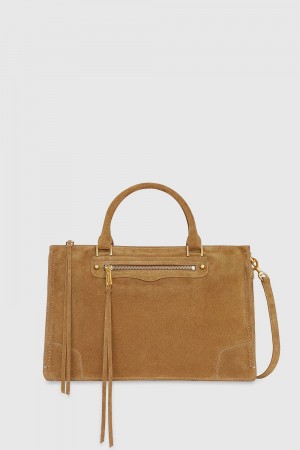 Walnut Rebecca Minkoff Regan Satchel | YLXWN-7526