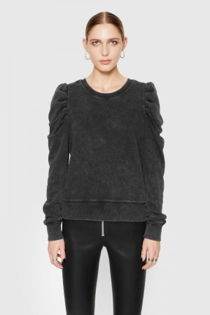 Wash Black Rebecca Minkoff Janine Sweatshirt | EQWCL-7140