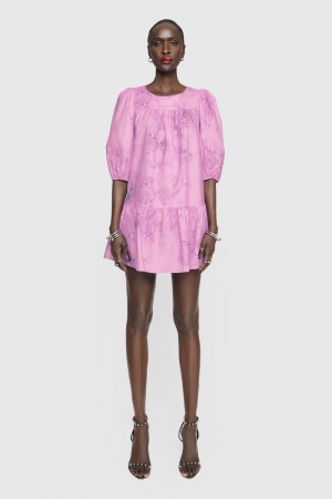 Washed Python Light Wisteria Rebecca Minkoff Felicity Dress | IPBJO-9725