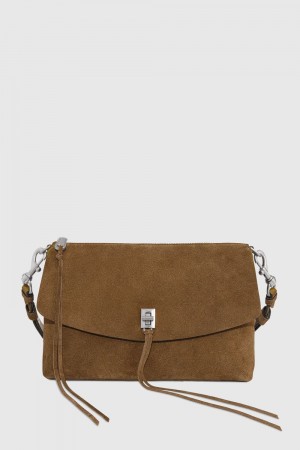 Whiskey Rebecca Minkoff Darren Top Zip Shoulder Bag | HWYOK-8397