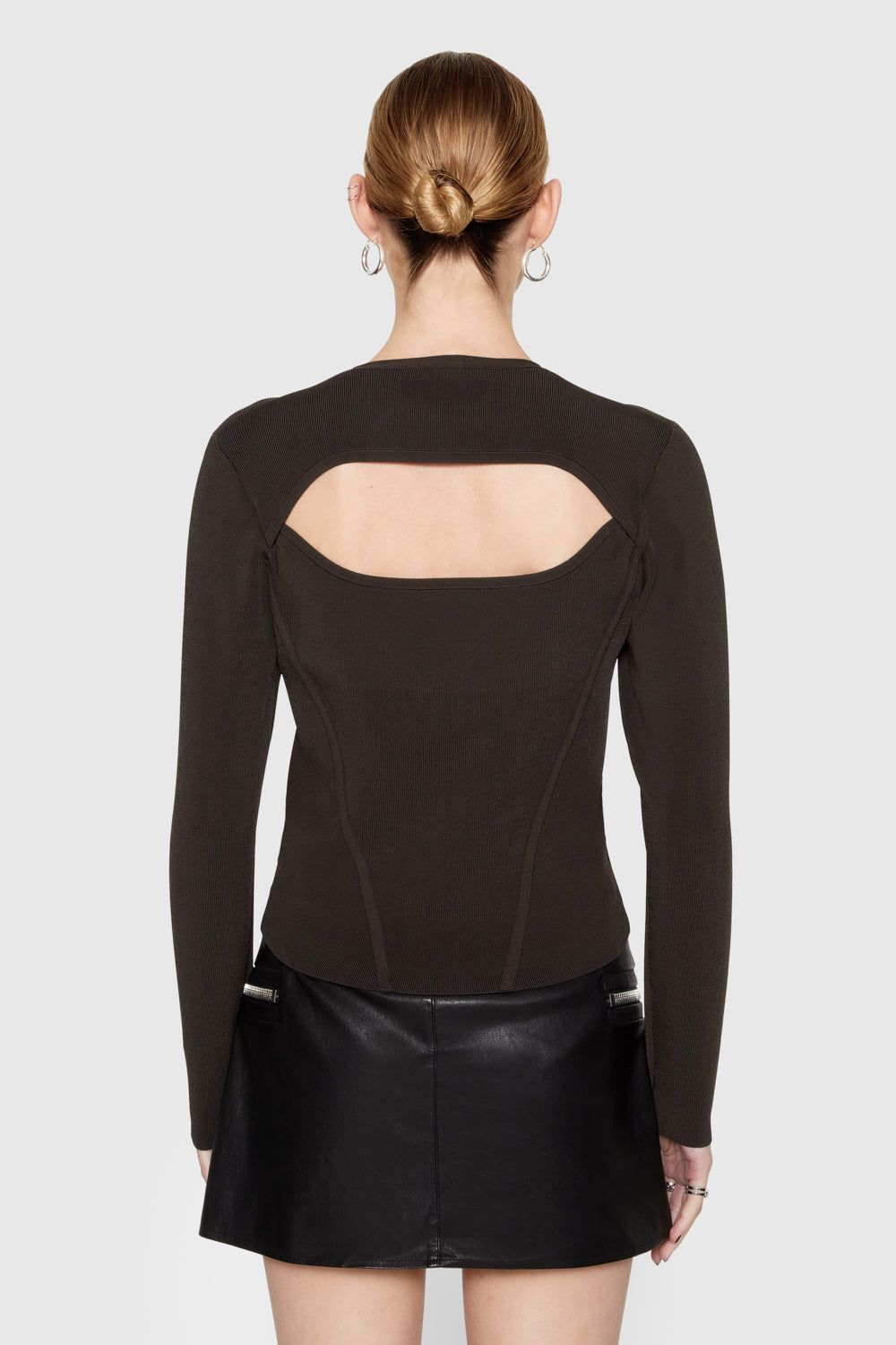 Black Coffee Rebecca Minkoff Bonnie Long Sleeve | FHQOA-8439