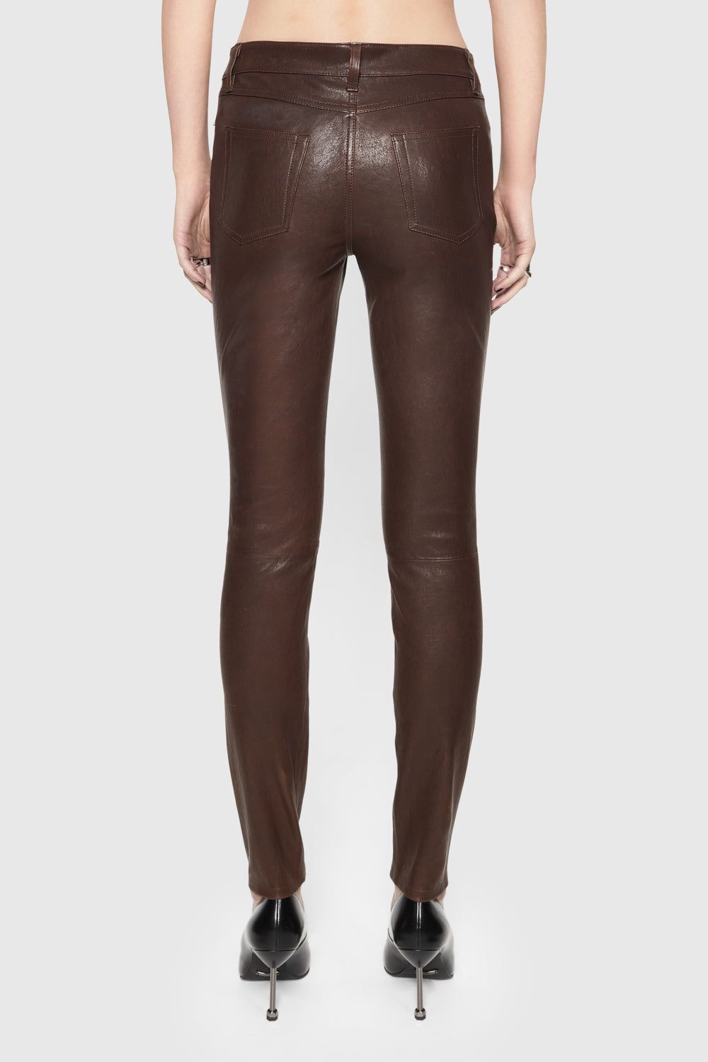 Black Coffee Rebecca Minkoff Ziggy Leather Pant | UVAHE-2790