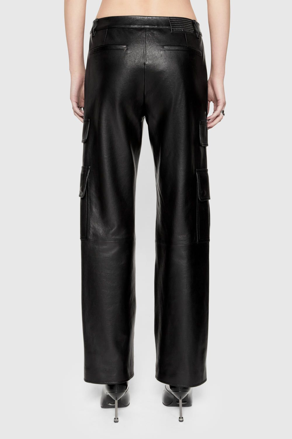 Black Rebecca Minkoff Bowie Leather Cargo Pant | VZFXE-3801