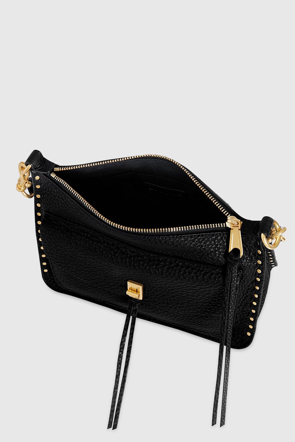 Black Rebecca Minkoff Darren Signature Shoulder Bag | JDNUP-2719