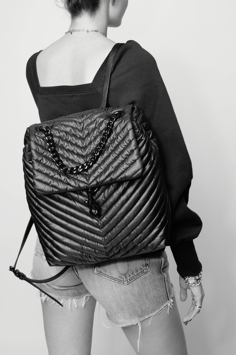 Black Rebecca Minkoff Edie Nylon Backpack | OUJEM-1836