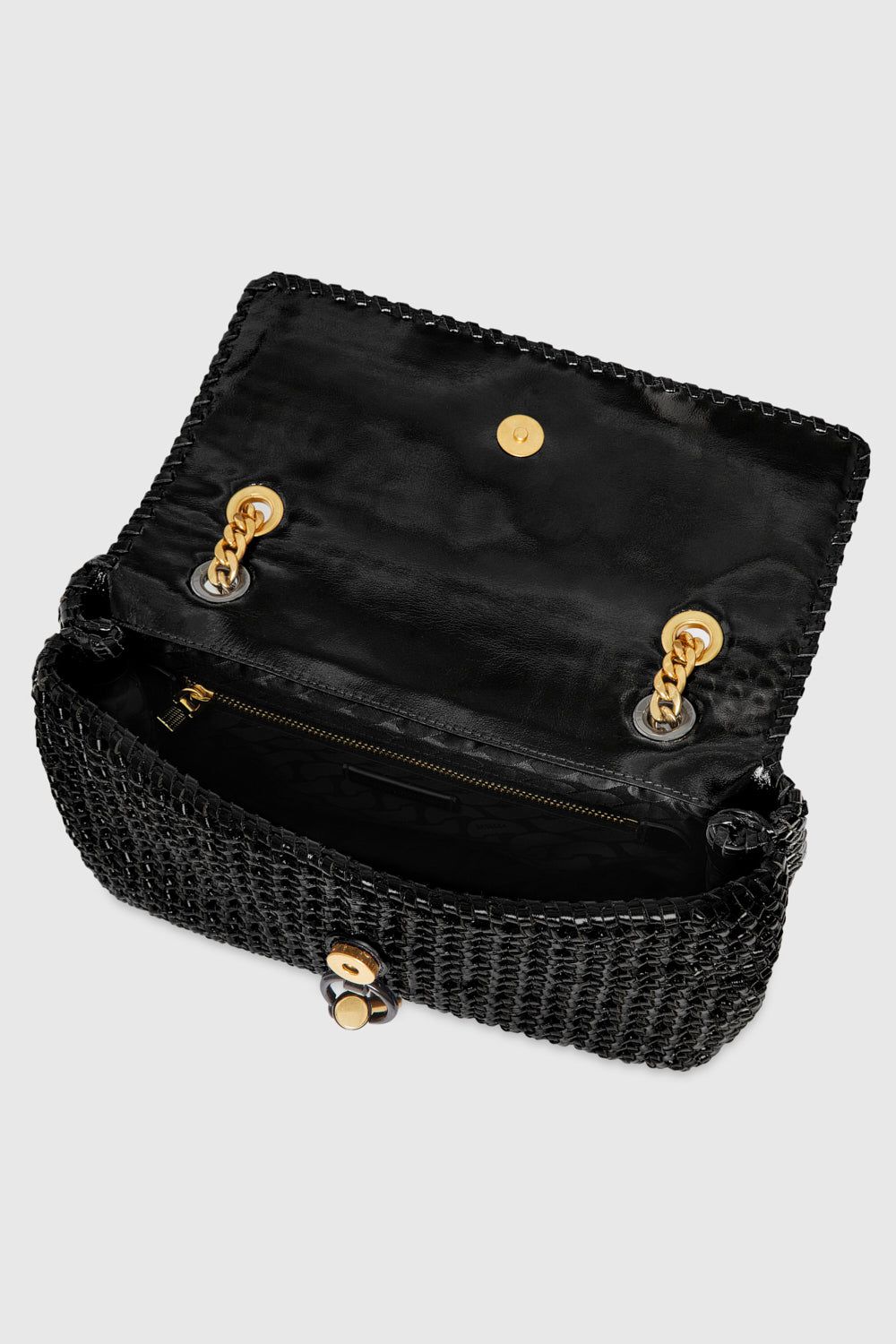 Black Rebecca Minkoff Edie Woven Medium Crossbody | UAEOM-4819