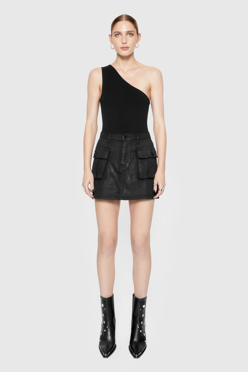 Black Rebecca Minkoff Jodie Denim Mini Skirt | UIQDR-4637