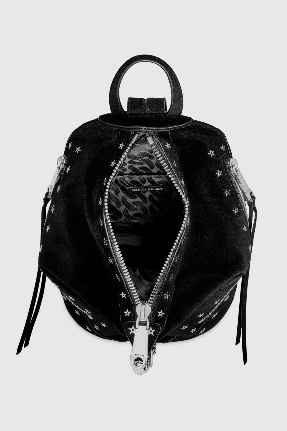 Black Rebecca Minkoff Julian Zipped Medium Backpack With Studs | TVWSI-4706