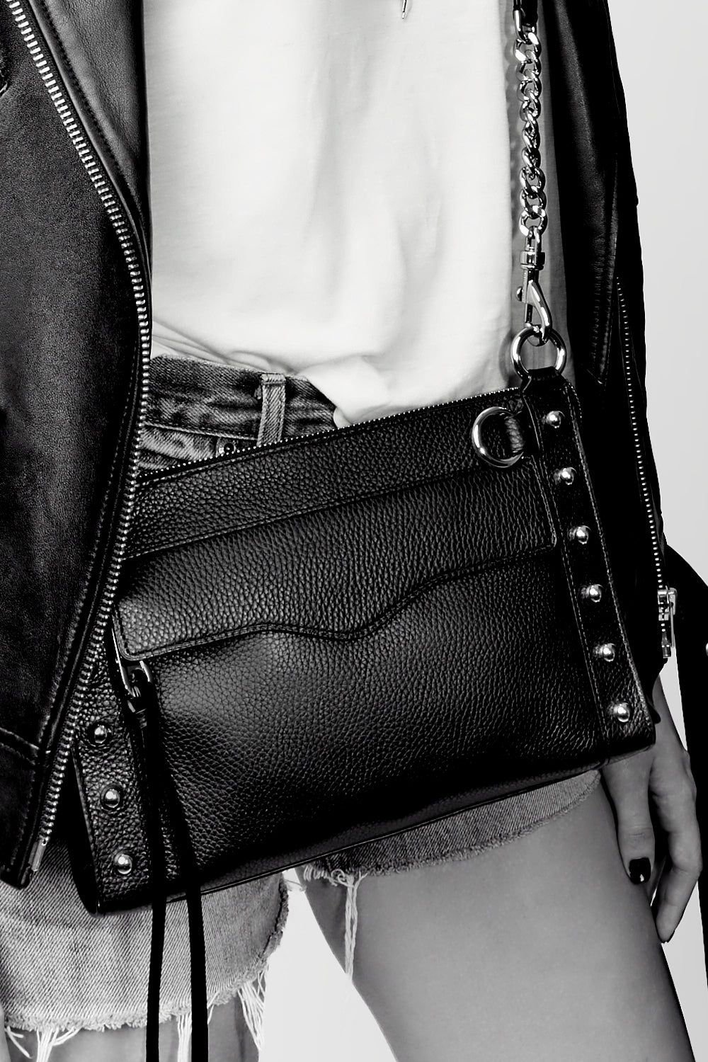 Black Rebecca Minkoff M.A.B. Crossbody With Studs | JAPUT-0182