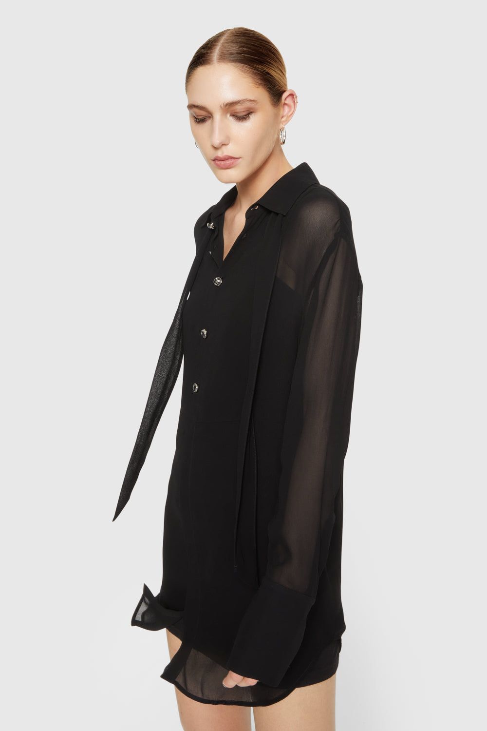 Black Rebecca Minkoff Ophelia Shirt Dress | RFVIG-4268