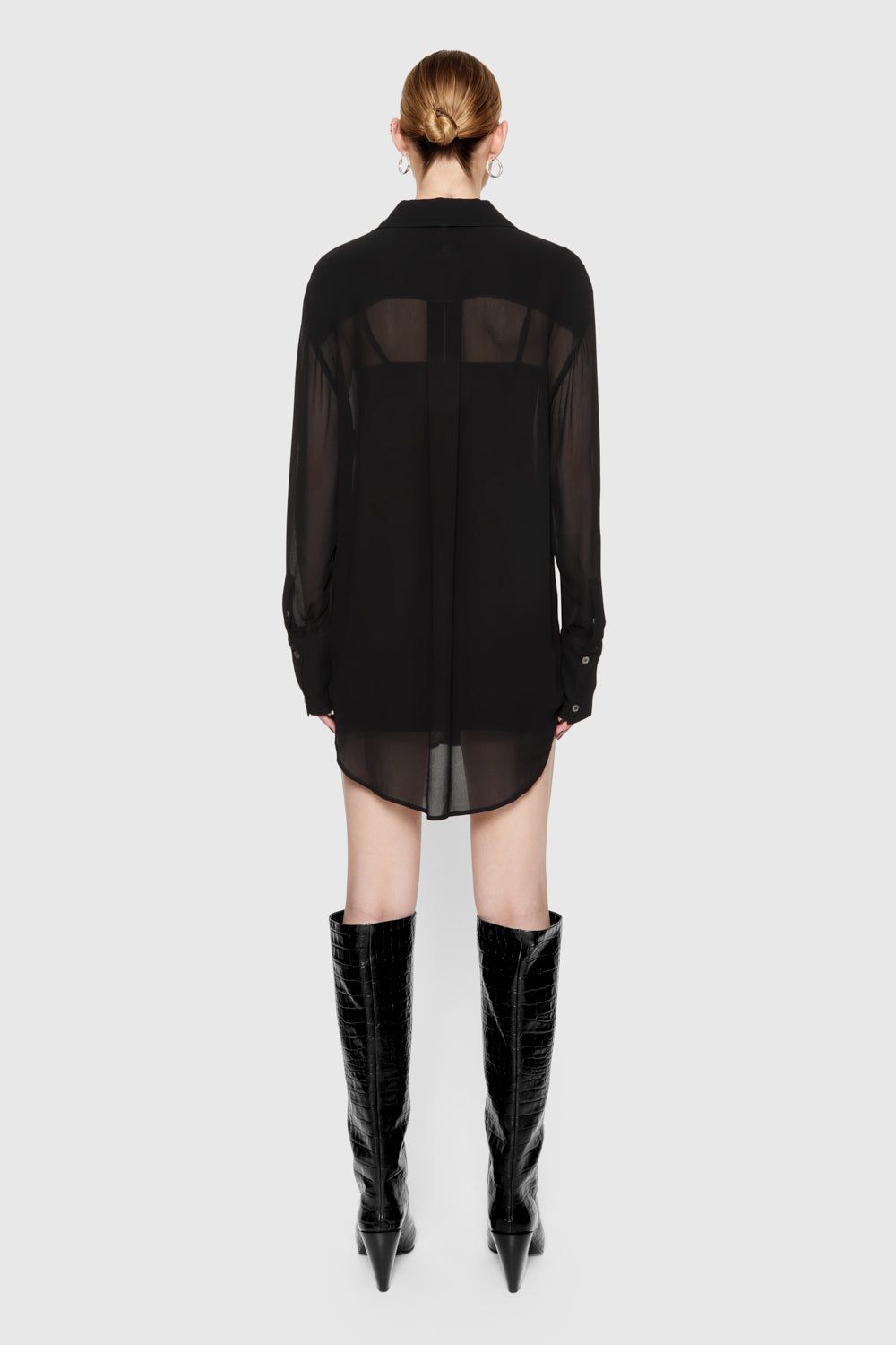 Black Rebecca Minkoff Ophelia Shirt Dress | RFVIG-4268