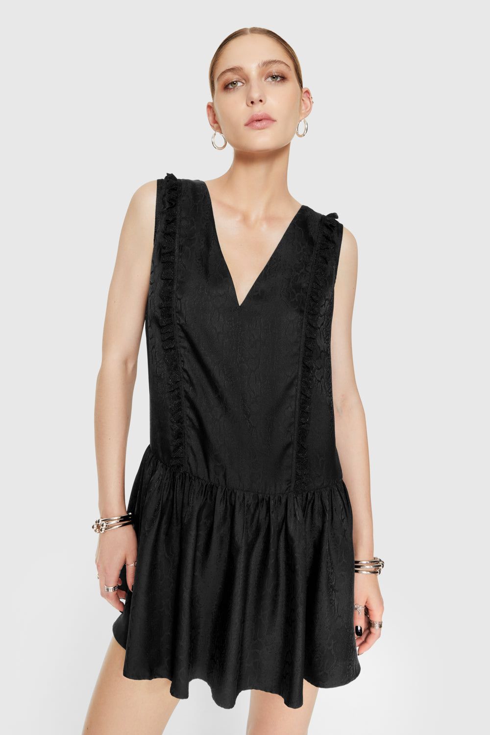 Black Rebecca Minkoff Valerie Mini Dress | DRSYF-1947