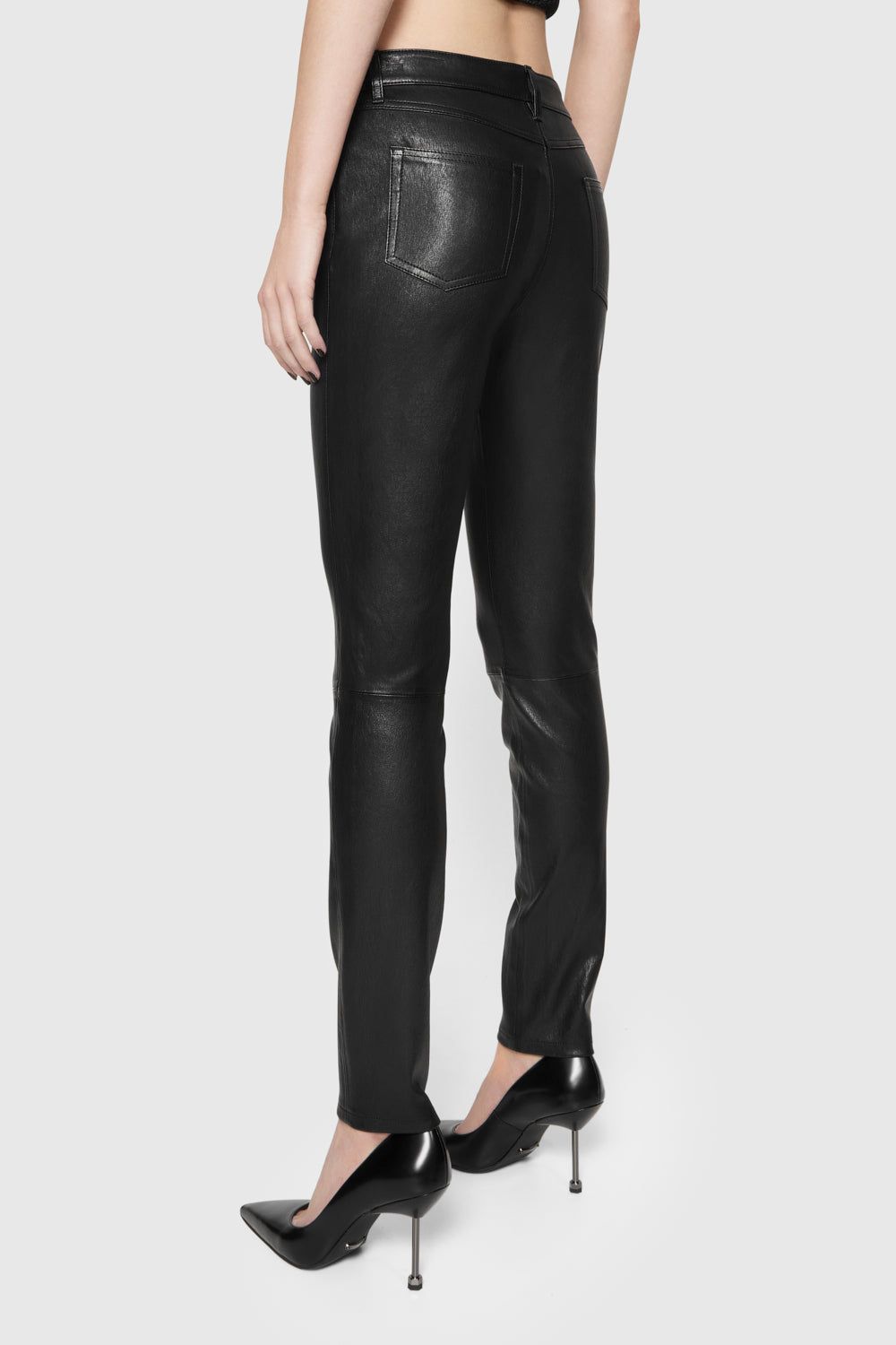 Black Rebecca Minkoff Ziggy Leather Pant | NGXEQ-5608