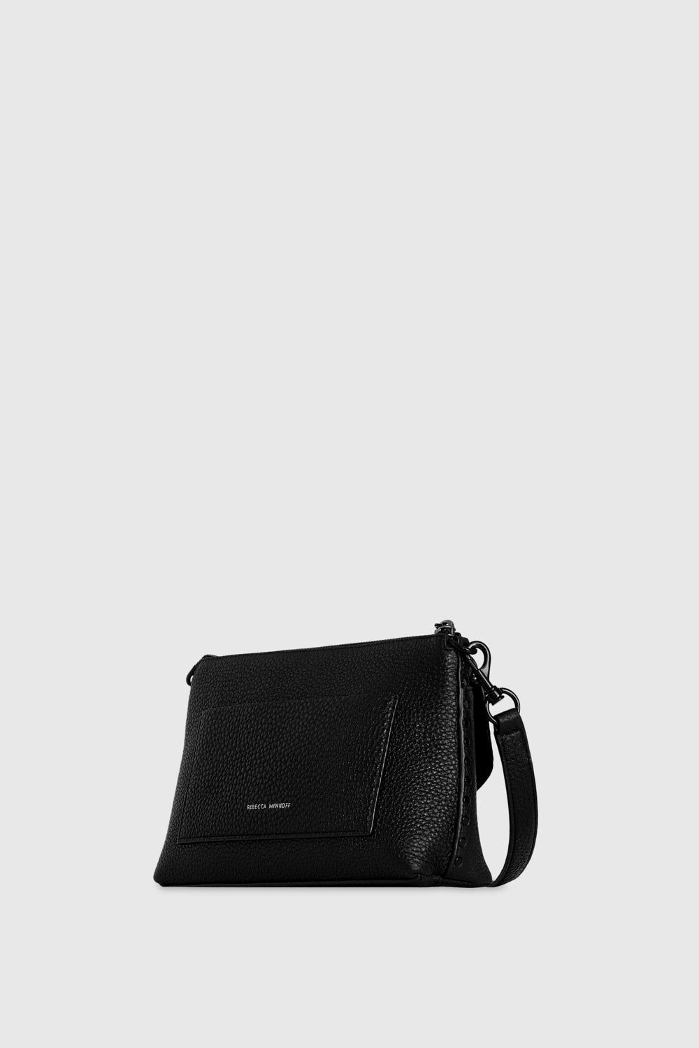 Black / Black Rebecca Minkoff Darren Top Zip Crossbody | AOYFP-0451