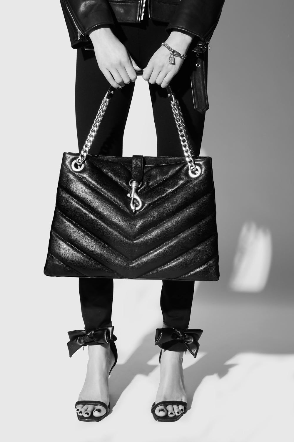 Black / Black Rebecca Minkoff Edie Tote | MEKFV-1670