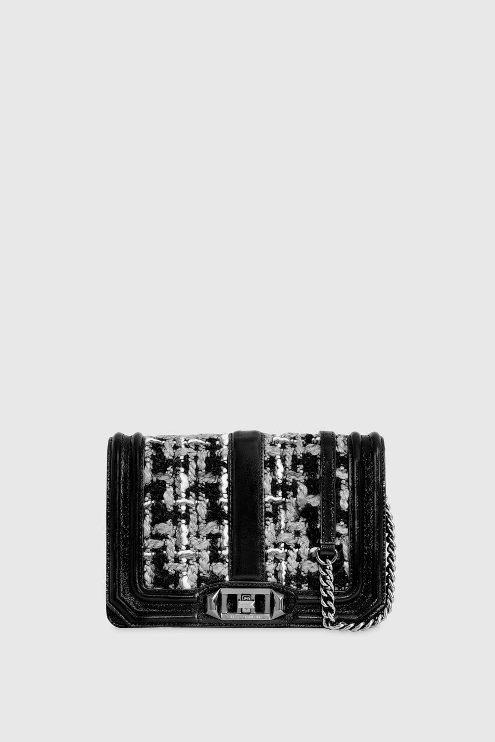 Black / Grey Rebecca Minkoff Chevron Quilted Small Love Crossbody | JRTYN-9612