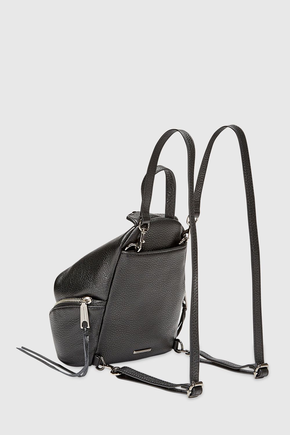 Black / Grey Rebecca Minkoff Convertible Mini Julian Backpack | IUARD-5079