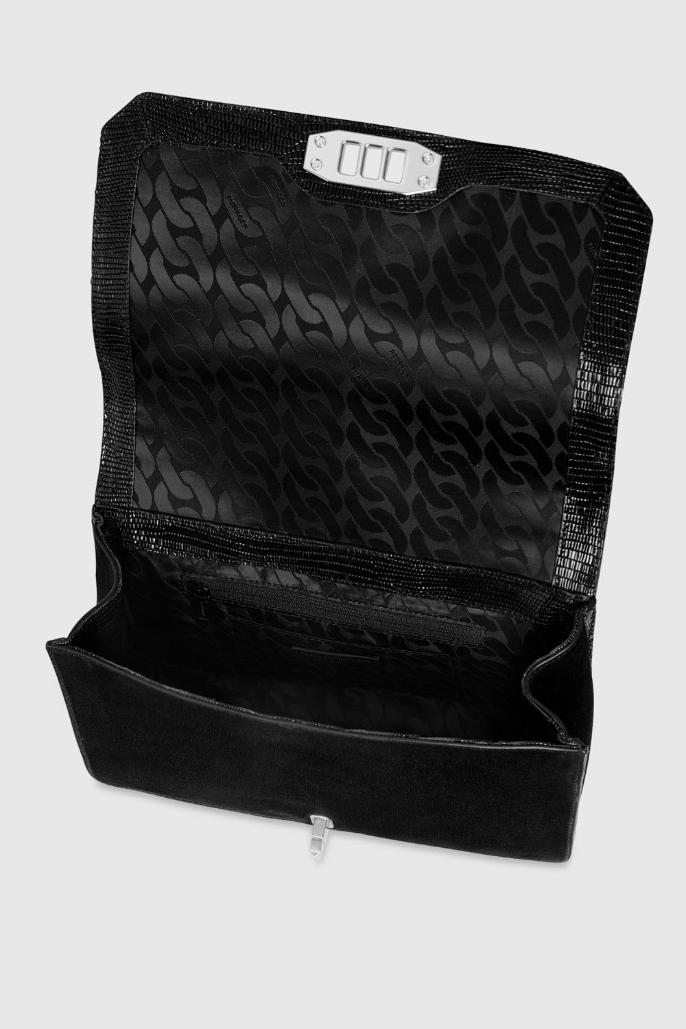 Black / Silver Rebecca Minkoff Chevron Quilted Love Crossbody | VDIYM-5923