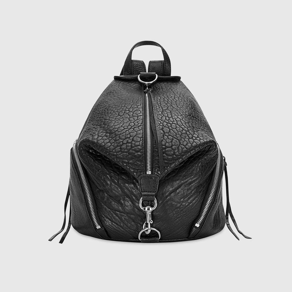 Black / Silver Rebecca Minkoff Julian Backpack | CAGIQ-2604