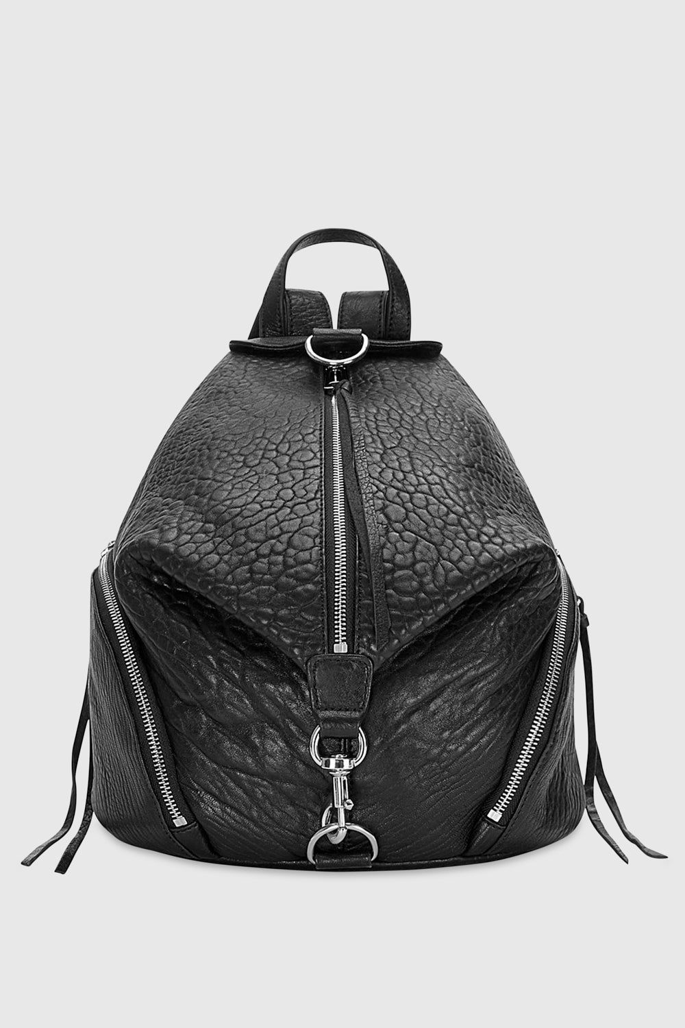 Black / Silver Rebecca Minkoff Julian Backpack | CAGIQ-2604