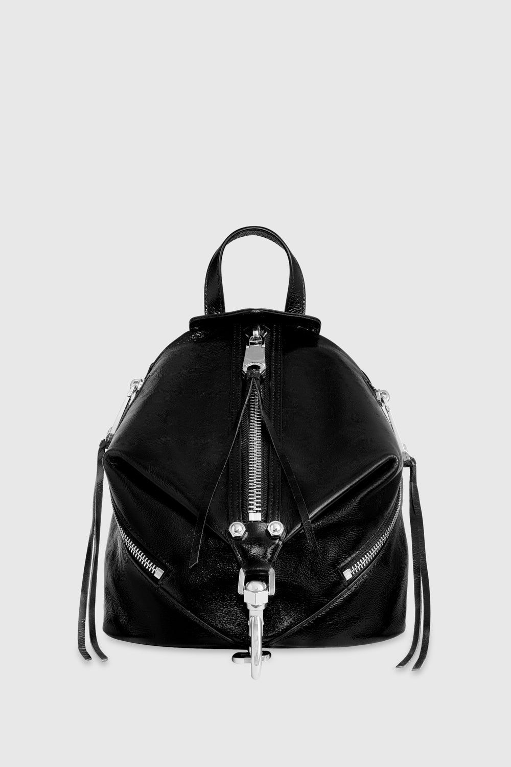 Black / Silver Rebecca Minkoff Julian Zipped Medium Backpack | TBXNW-5379