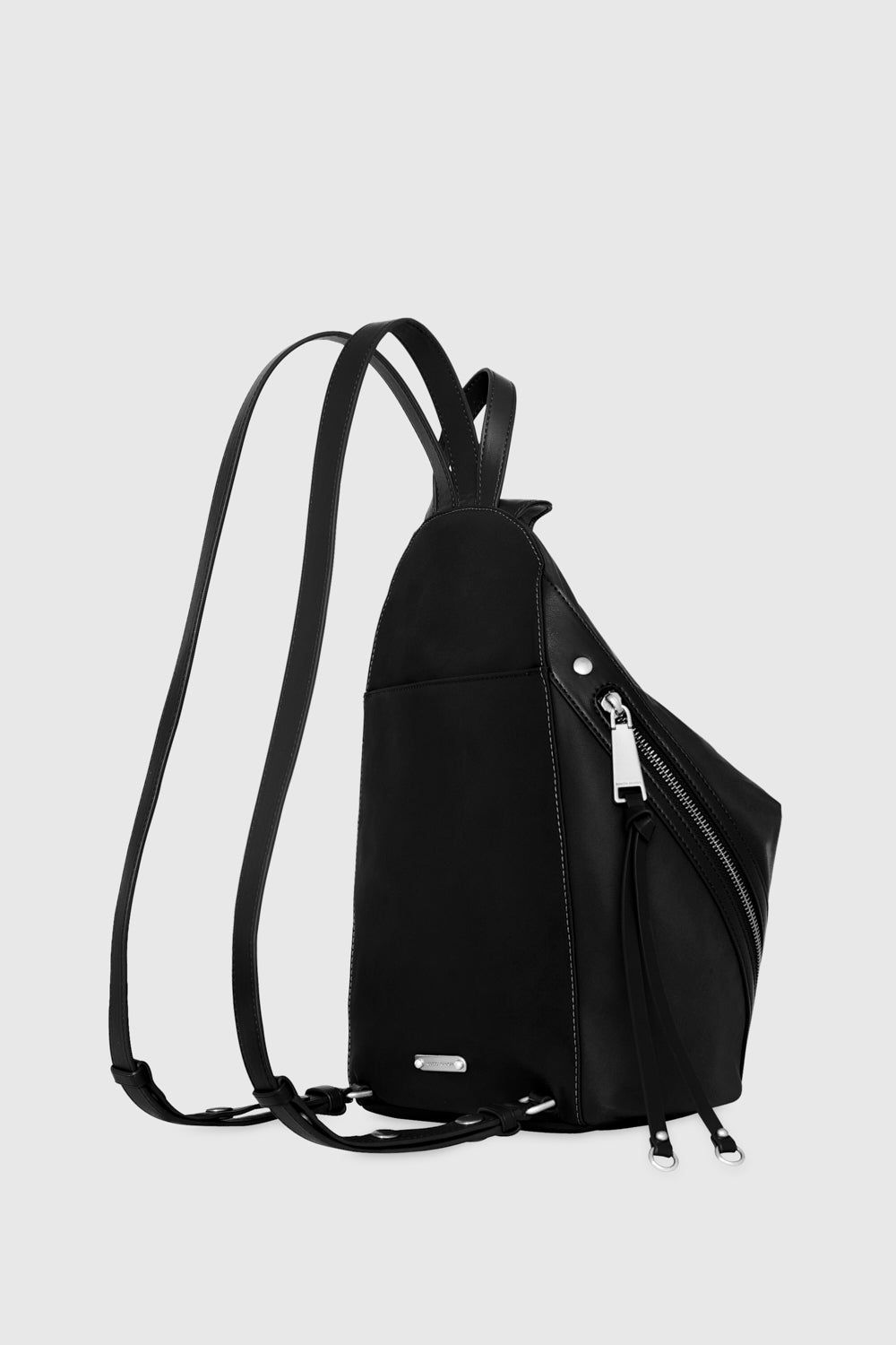 Black / Silver Rebecca Minkoff Nylon Medium Zip Julian Backpack | AUORG-4579