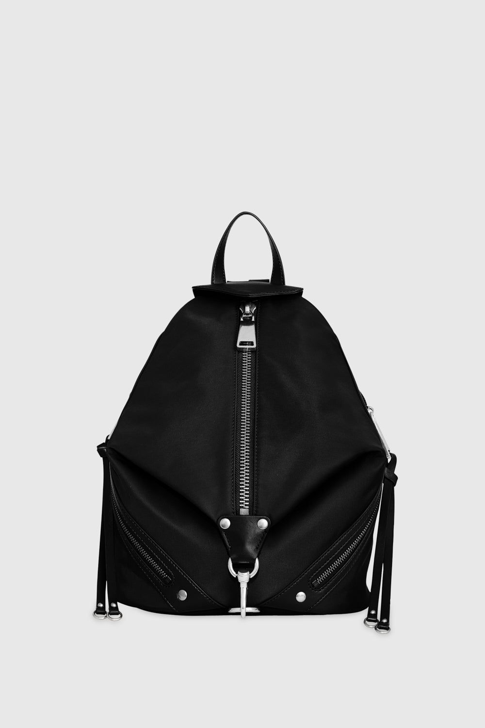 Black / Silver Rebecca Minkoff Nylon Medium Zip Julian Backpack | AUORG-4579