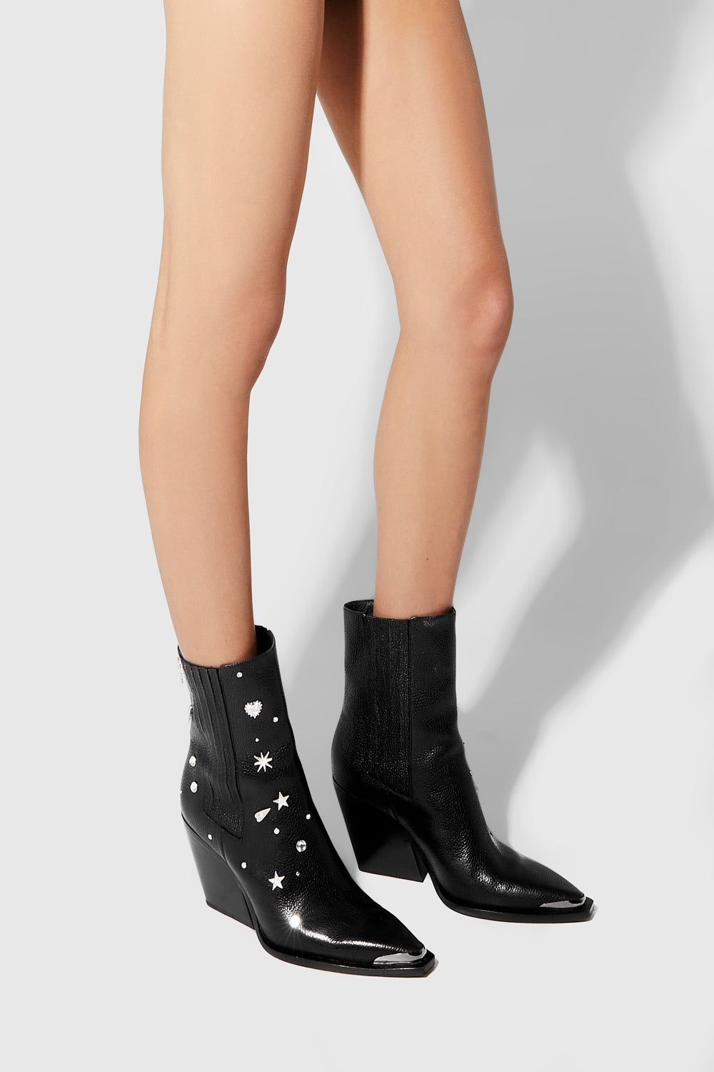 Black / Silver Rebecca Minkoff West Bootie | NOYUE-3796