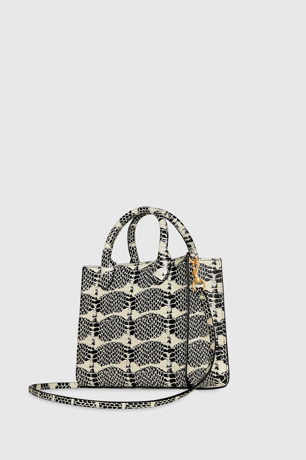 Black / White Rebecca Minkoff Megan Mini Tote | KPGXJ-0716