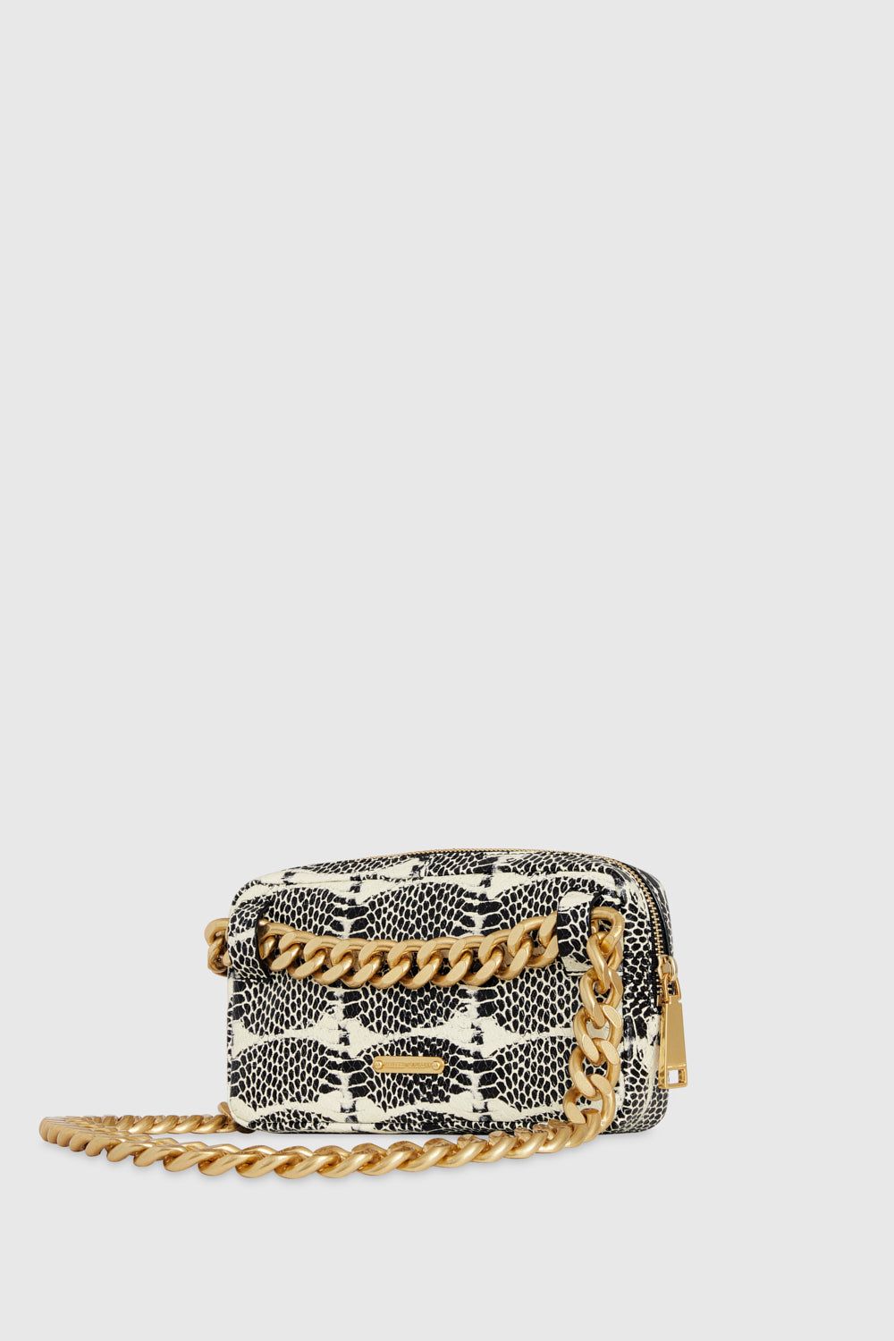 Black / White Snake Rebecca Minkoff Edie Belt Bag | GFORK-8426