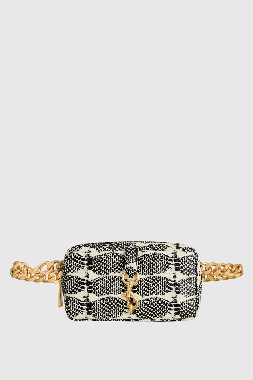 Black / White Snake Rebecca Minkoff Edie Belt Bag | GFORK-8426