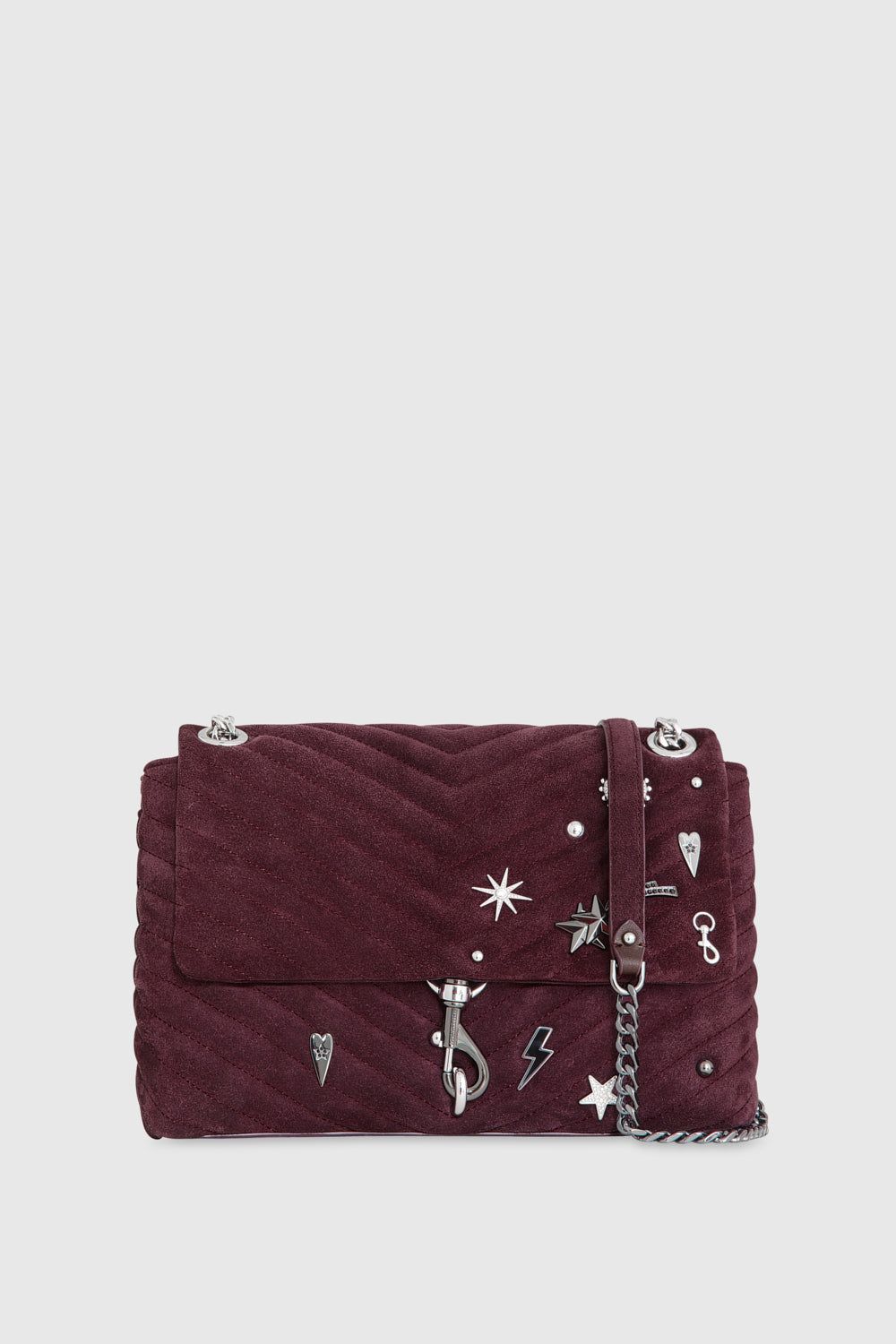 Dark Red Rebecca Minkoff Edie Flap Shoulder With Celestial Studs | WSREH-0945