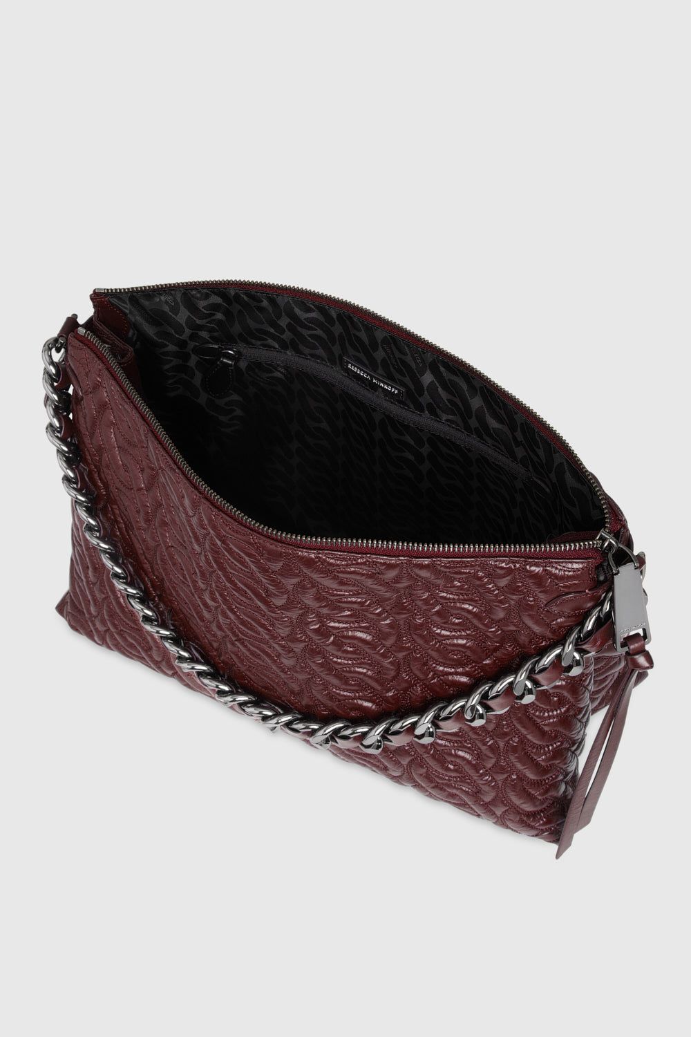 Dark Red / Grey Rebecca Minkoff Chain Quilt Shoulder Bag | HYSCT-4135