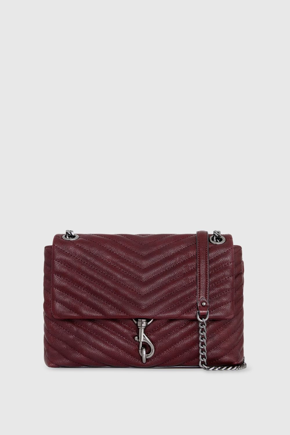 Dark Red / Grey Rebecca Minkoff Edie Flap Shoulder Bag | GSMEO-4203