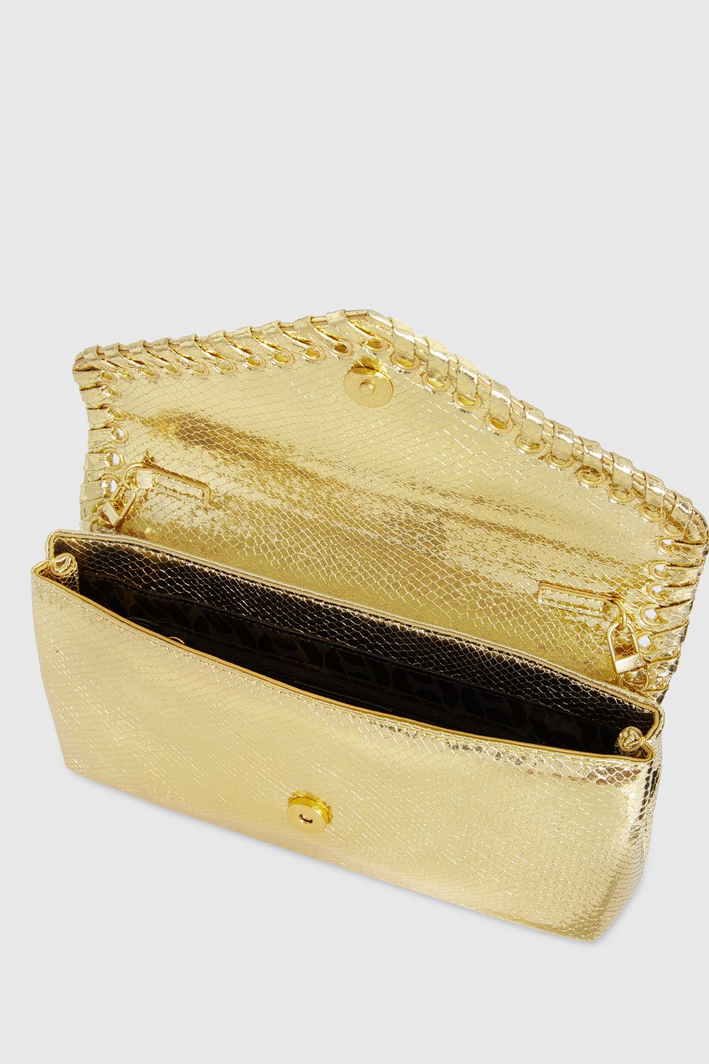 Gold Rebecca Minkoff Whip Clutch | OYLUG-4528