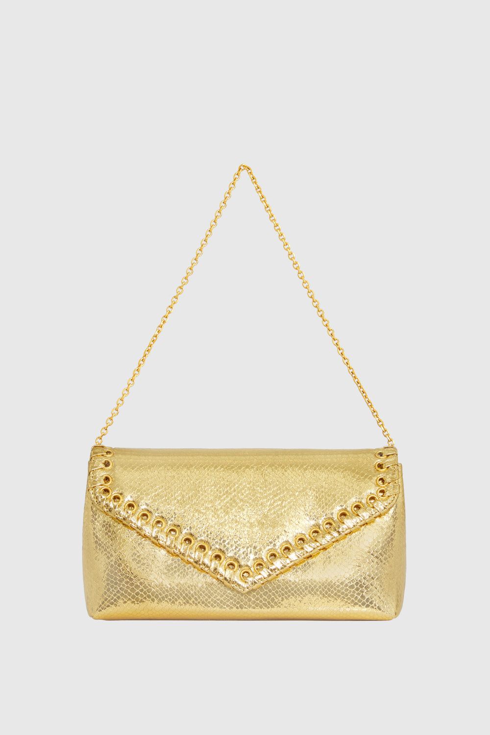 Gold Rebecca Minkoff Whip Clutch | OYLUG-4528