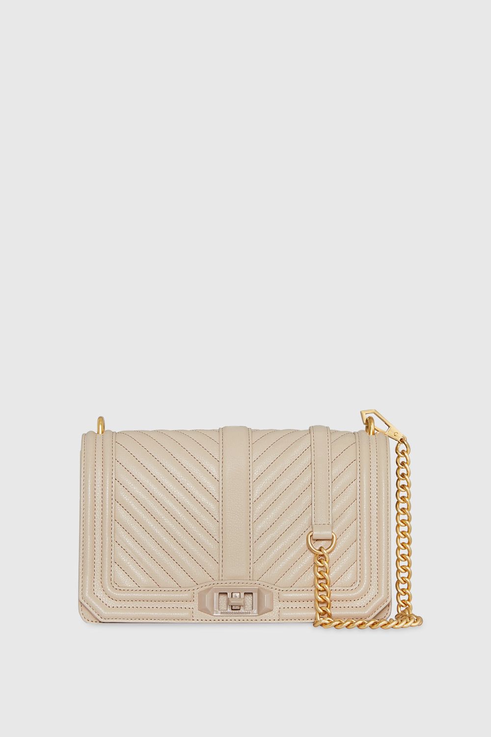 Grey Rebecca Minkoff Chevron Quilted Love Crossbody | MYOPH-3614